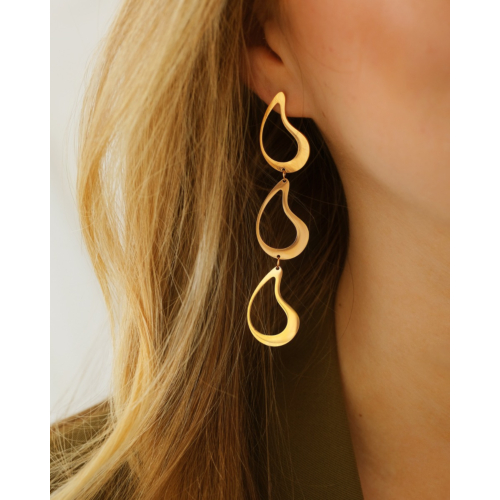 Statement druppel oorbellen goudkleurig