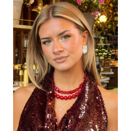 Statement stud oorbellen organic