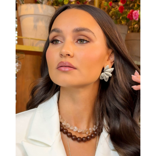 Statement bloem oorbellen 