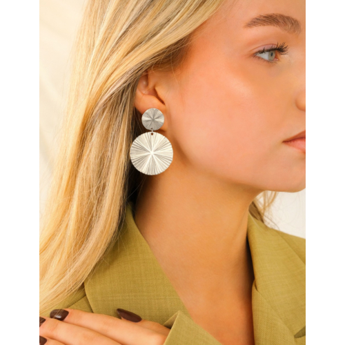 Dubbele ronde oorbellen