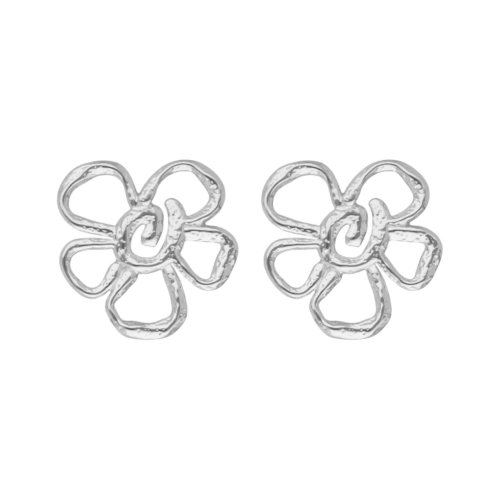 Organic flower oorbellen