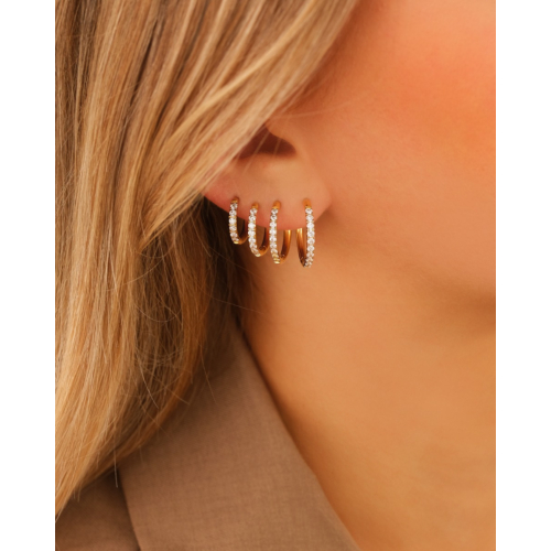 Shiny Oorringetjes 14 Mm Goudkleurig