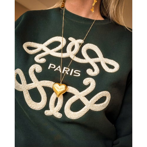 Lange ketting statement hart goudkleurig