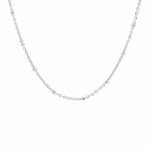 Zilveren minimalistische ketting met bolletjes