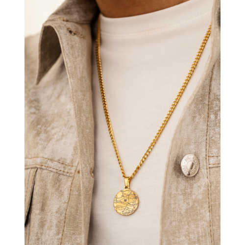 First date heren ketting goudkleurig