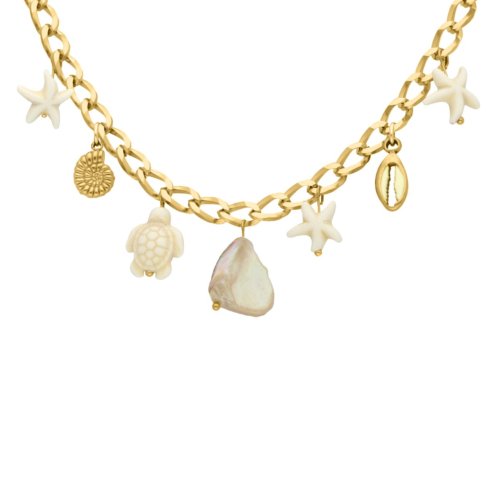 bedelketting beach bedels goudkleurig