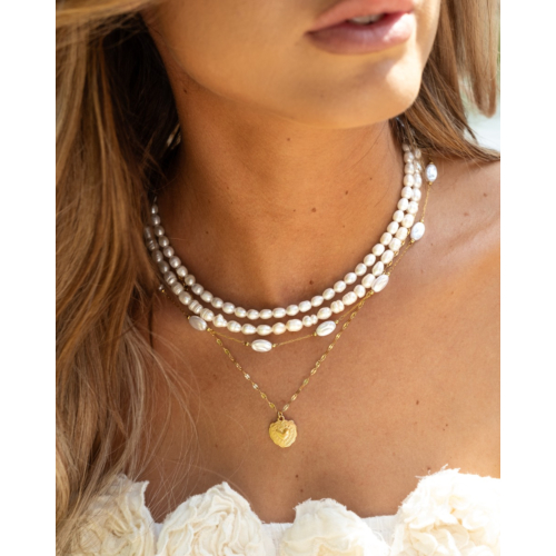 Ketting met hartje vintage kleur goud