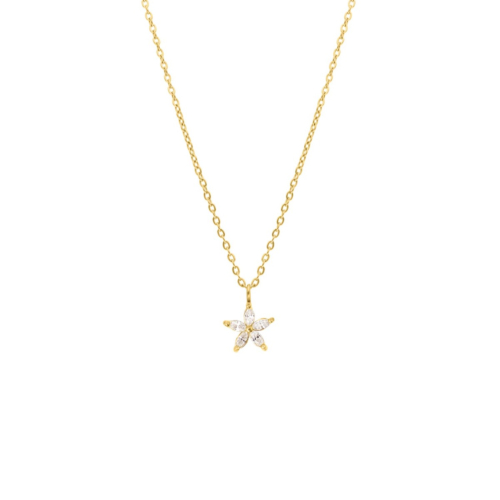 Sparkle flower ketting goudkleurig