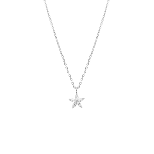 Sparkle flower ketting goudkleurig