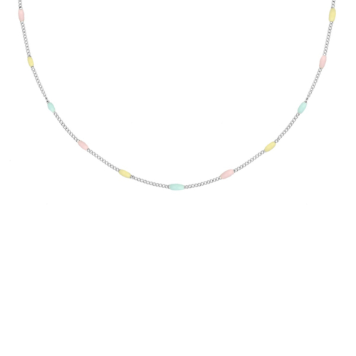 Ketting met bolletjes pastel