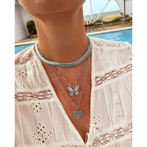 Schakelketting vintage hartje