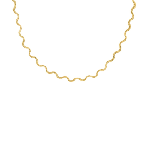 Ketting wave kleur goud