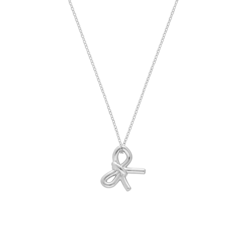 Zilveren strikjes ketting