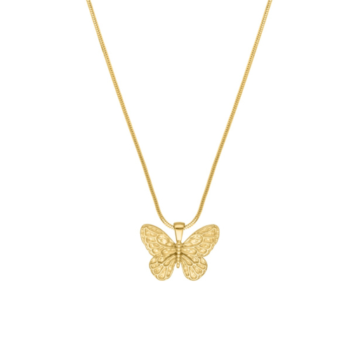 Flower necklace fall goudkleurig