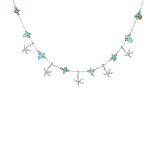 Ketting met zeesterren turquoise