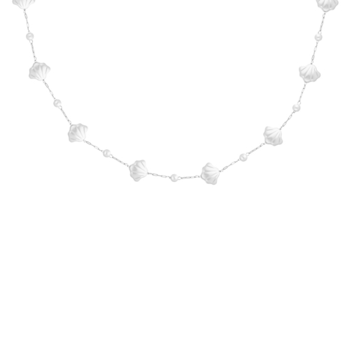 Schelpen ketting met parels