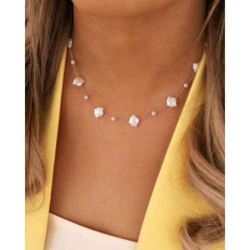 Schelpen ketting met parels
