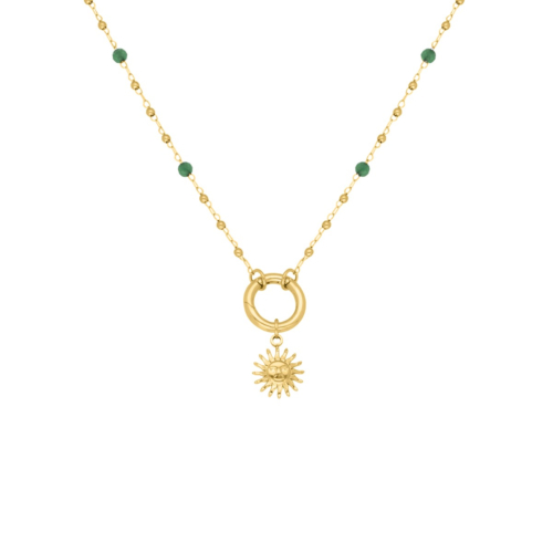 Kralenketting zon goudkleurig