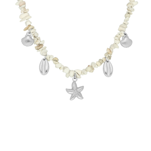 Flower necklace fall goudkleurig