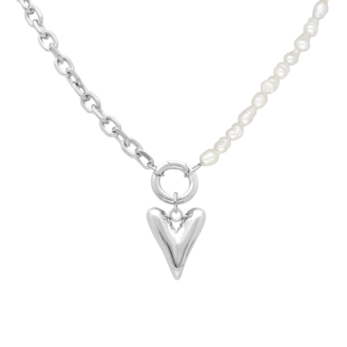 Chain & pearl ketting