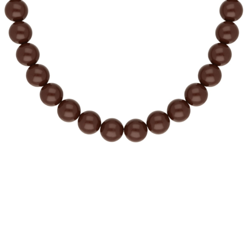 Ketting candy kralen bruin goudkleurig