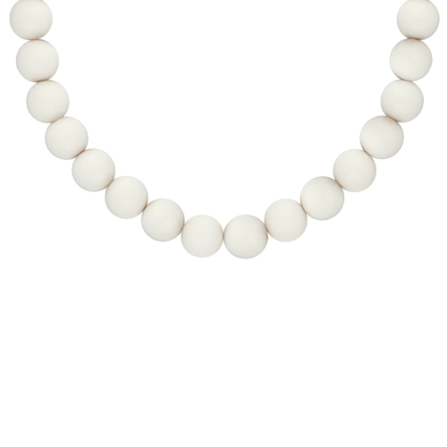 Ketting candy kralen wit goudkleurig