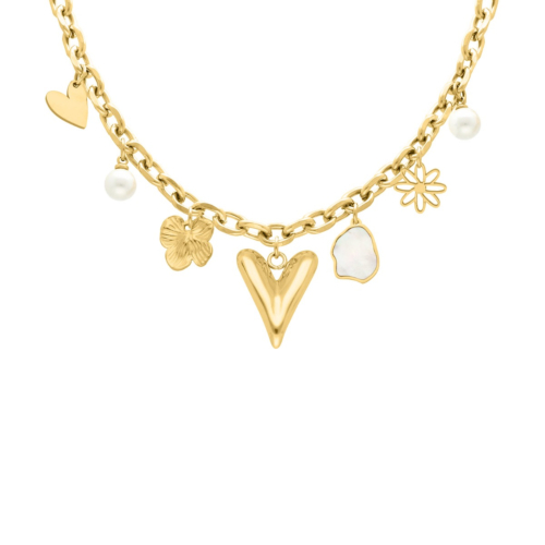 The best ever charm necklace goudkleurig