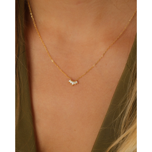 Ketting sparkling goudkleurig