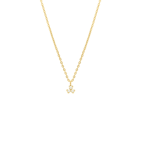 Ketting triple pearl goudkleurig