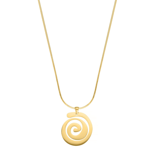 Lange ketting swirl goudkleurig