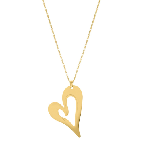 Lange ketting met hart goudkleurig