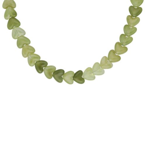 Kralenketting hartjes groen