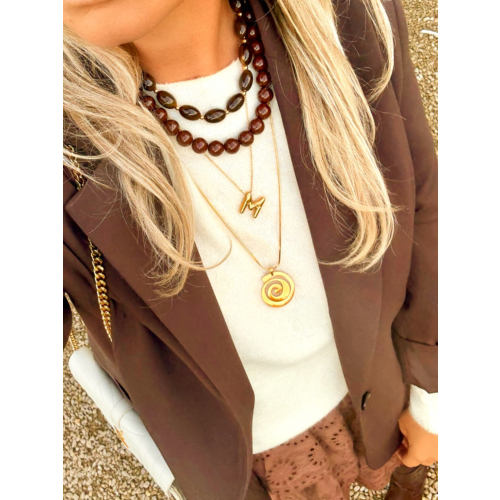 Letter ketting statement goudkleurig