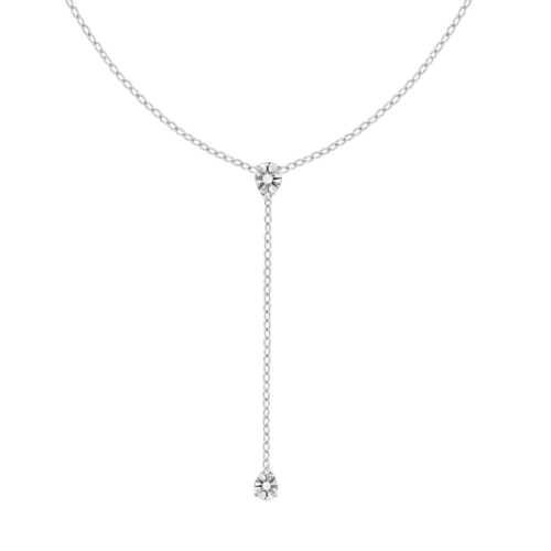 Lange ketting met druppel steentjes