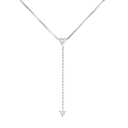 Lange ketting met hartjes steentjes