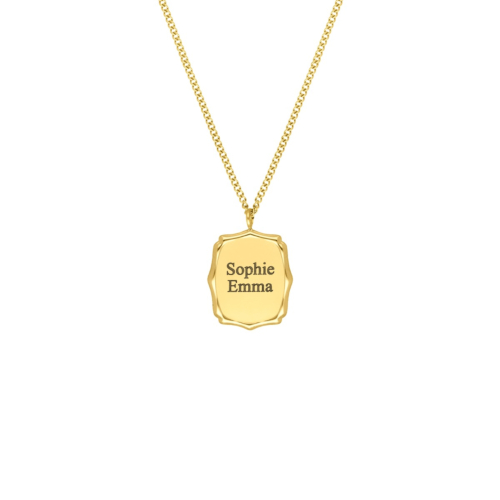 Gouden atelier ketting graveren