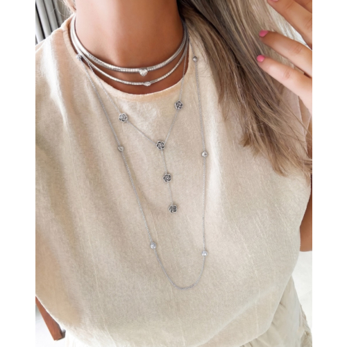 Lange ketting met hartjes