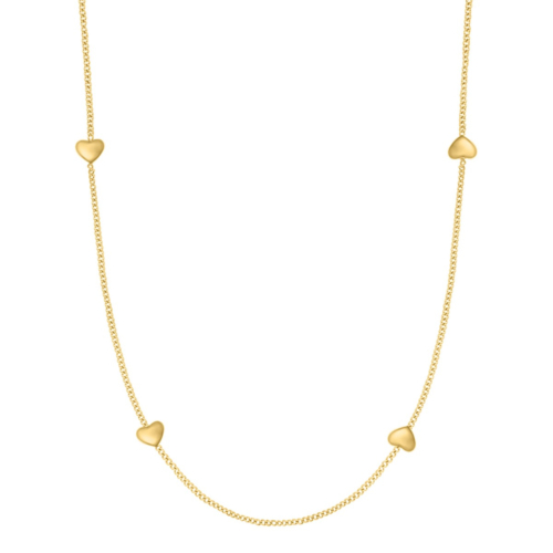 Ketting met hartjes goud