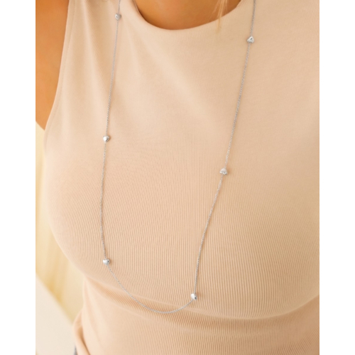 Lange ketting met hartjes