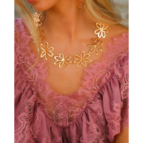 Bloom ketting goudkleurig