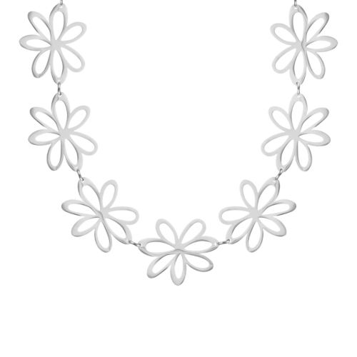Bloom ketting zilver