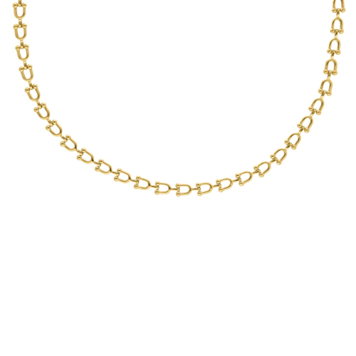 Trendy chain ketting goudkleurig