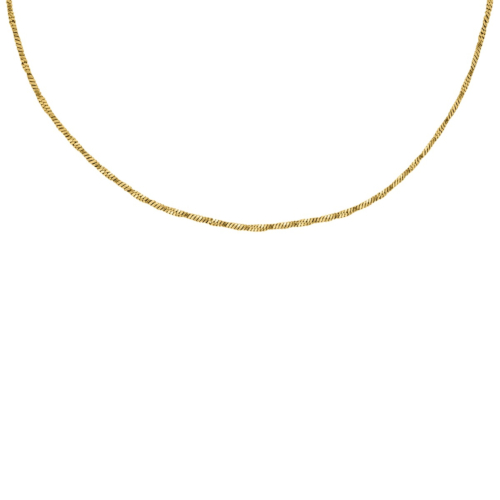 Minimalistische ketting met twist goud