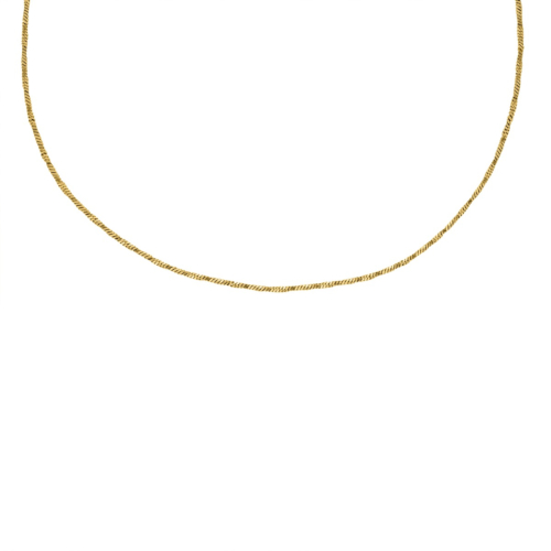 Minimalistische ketting met twist goud