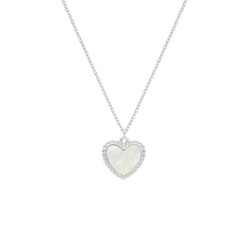 Hartjes ketting parelmoer goudkleurig