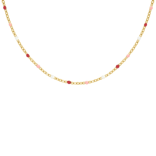 Ketting dots mix goudkleurig