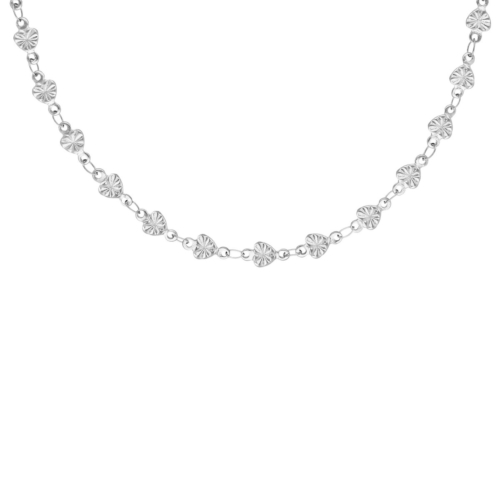 zilveren vintage hartjes ketting