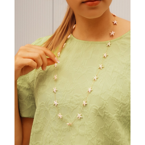 Lange ketting zeester goudkleurig