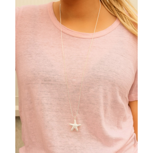 Lange ketting met witte zeester