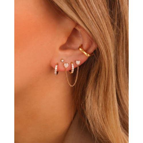 Organic ear cuff goudkleurig